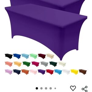 Purple Stretch Table Cover for Parties